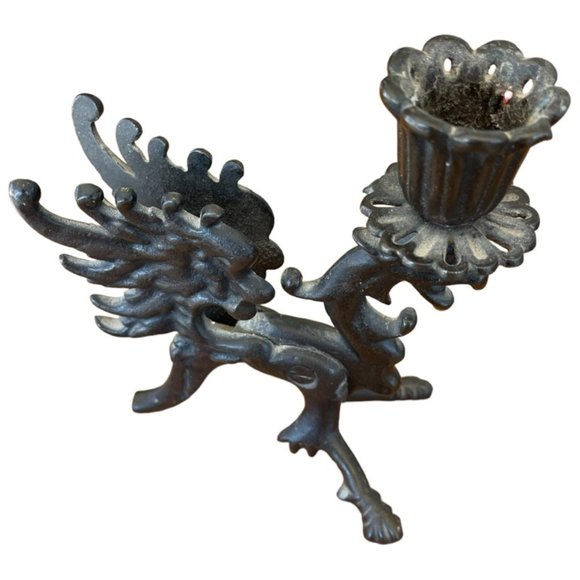 vintage dragon candle holder - Picture 2 of 4